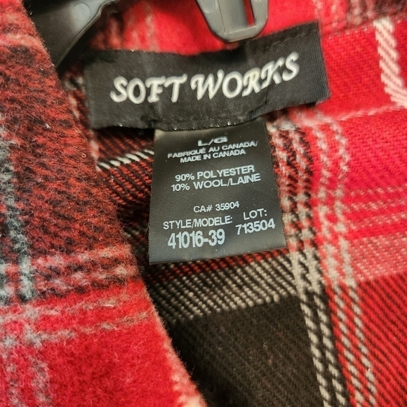 Softworks Women's plaid button down Shacket shirt Size Large - Picture 6 of 6